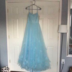 Baby blue prom dress